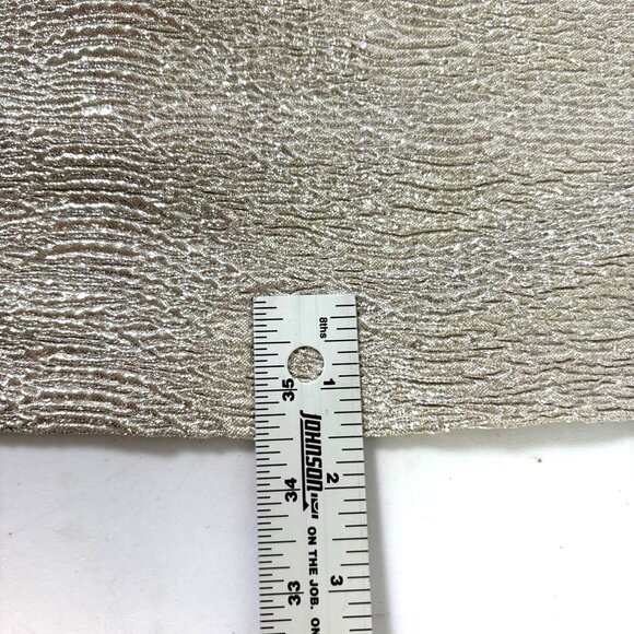 Marina Sheath Cocktail Dress Size 4 Silver Metallic Ruched Waist V Neck Holiday - Picture 12 of 12